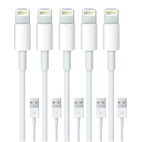 5-pack 1M - Lightning-laddare kompatibel med iPhone Xs/Max/X/8/7/6/5SE/5S iOS12