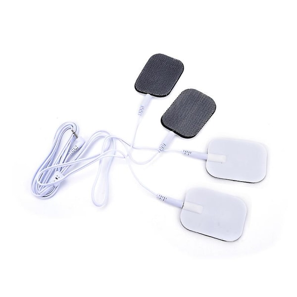 Elektrod ledningstrådar Kabel för Tens Massager 2,5 mm anslutning med 4 patchar