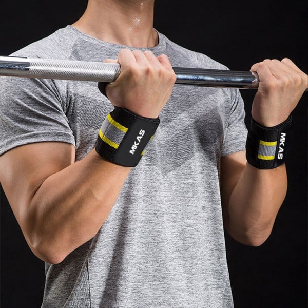 Wrist Wraps, håndledsstøtte til vægtløftning, træning, sort