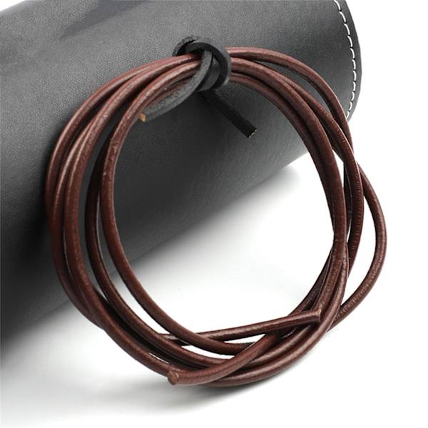 4mm Ægte Rundt Læder Bagagetov Thong Snøre DIY Armbåndsfund Rope Fletning Snøre Multifunktionel Manuel Tilbehør Til Taske Smykkefremstilling