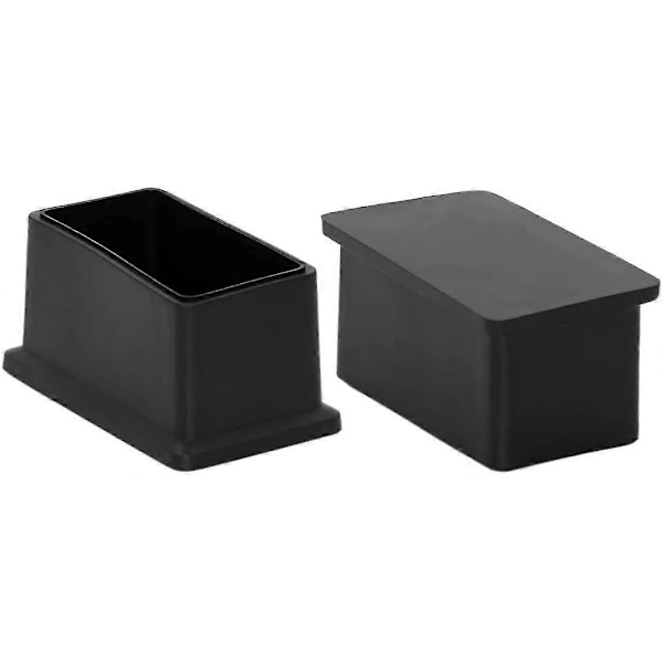 8-pack rektangulära stolsbensöverdrag, halkfria PVC-golvskydd 25 x 50 mm (1\" x 2\")