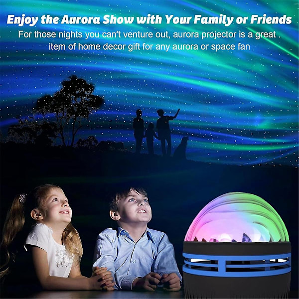 Nordlys-projektor, 2-i-1 Nordlys og Havbølger-projektor, Aurora-lys-projektor