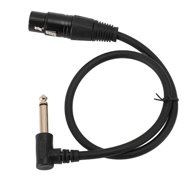XLR Naaras - 6,35 mm Uros Mono Kaapeli Balansoitu XLR Naaras - 1/4 Tuuman Uros 90 Asteen Kulmalla Kaapeli