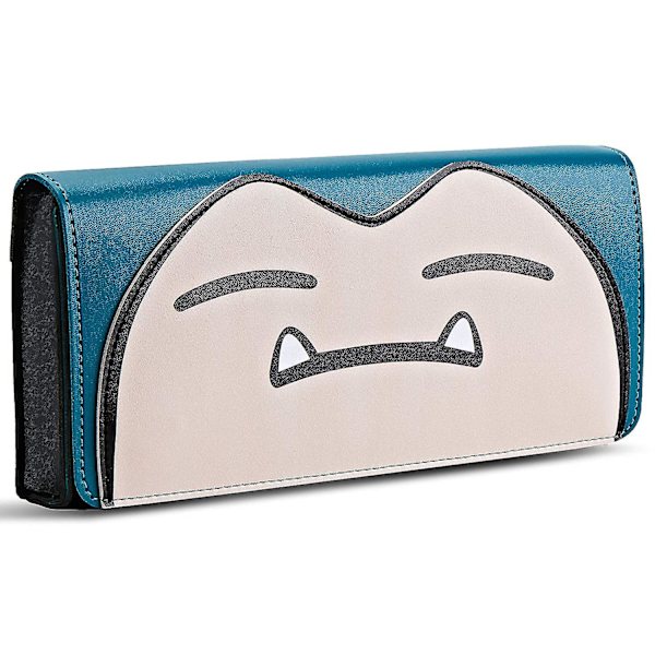 Växelfodral Kompatibelt Med Nintendo Switch Och Switch Oled, Sött Läder Resväska Med Spelhållare - Snorlax Blå