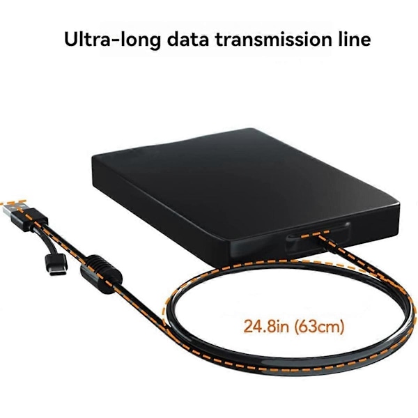 USB-levykeasema Levykeaseman lukija Kaksoisliitäntä Ulkoinen USB C -levykeasema PC:n kannettavalle tietokoneelle