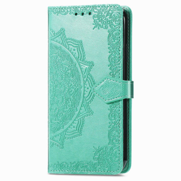 Fodral för OnePlus 8t Omslag Läder Plånboksfodral Omslag Mandala Magnetisk Flippskydd Stötsäker - Grön