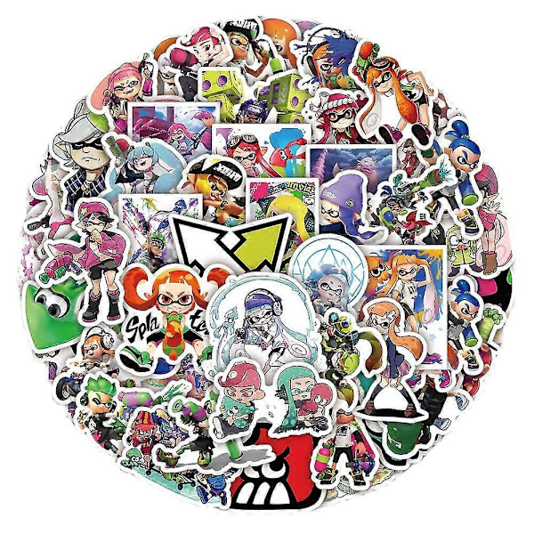 50 stk. Skytespill Splatoon 3 Klistremerker PVC Laptop Graffiti Dekorasjon Klistremerker Dekaler Gaver