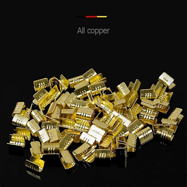 500 st U-formade kopparringkontakter Crimp Kit Oisolerad Sortiment Kabeltråd Spets Elektrisk B