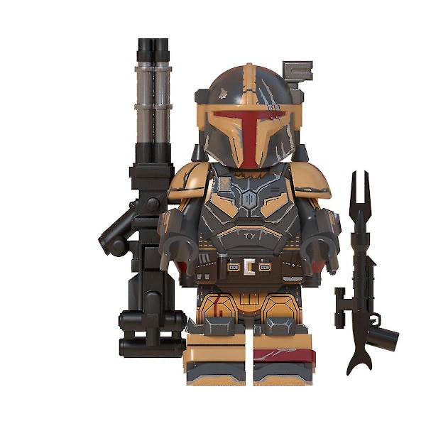 8 stycken mandalorian minifigurer i tung infanteri - leksaksactionfigurer