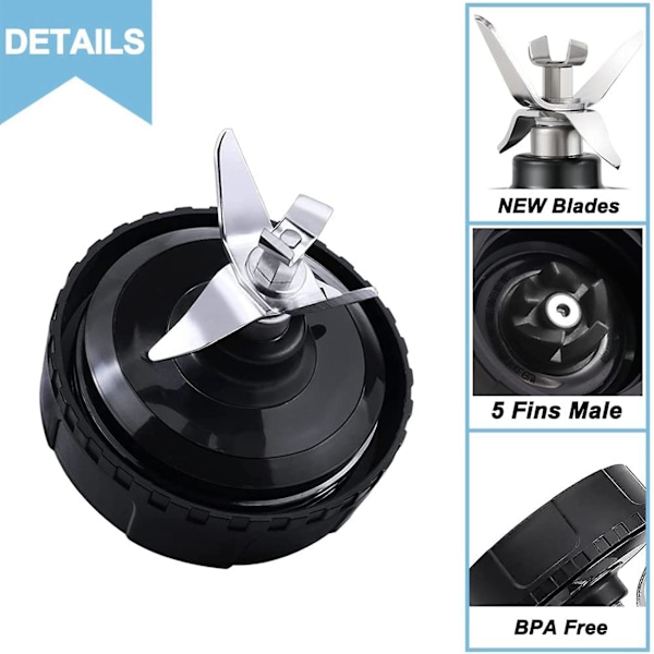 5-teräinen Blender-terä Ninja-blenderille QB3000, QB3000SSW-30, QB3000QR-30, QB3001SS-30, QB3000QBK, QB3004, QB3005