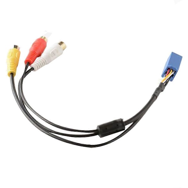 Bil Hunn Audio Video AV-In Kabel Ledning for Hovedenhet 6Pin Blå A/V Port 3040