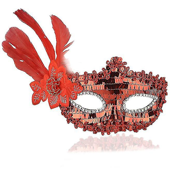 Mardi Gras -naamio, höyhenpeitteinen silmänpeite Halloweeniin