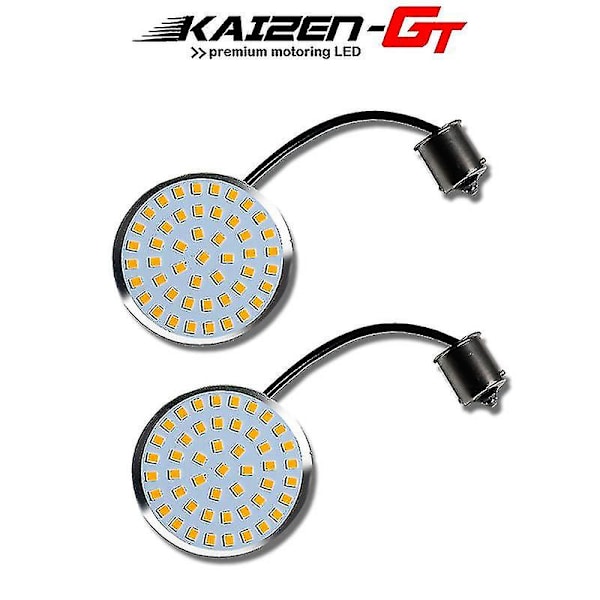 Bullet Style 1156 48-smd Amber Led Blinkerslampor För Harley Davidson Softail Dyn Hhh