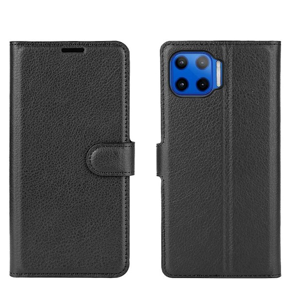 Litchi Korn Pung Læder Cover med Støttefod til Motorola Moto G 5G Plus