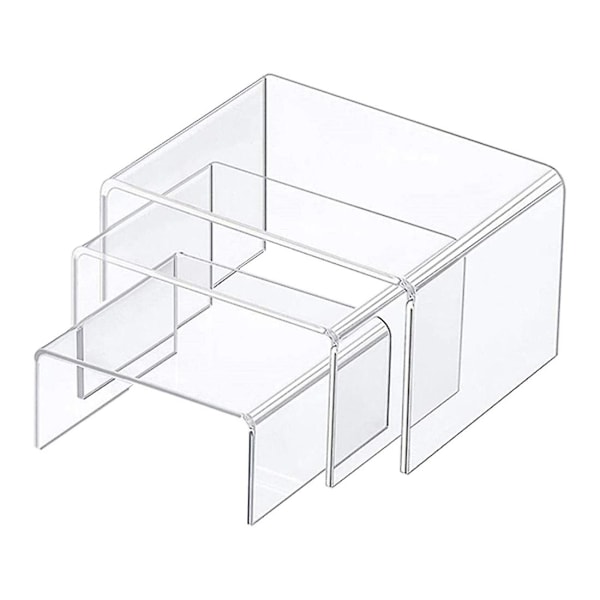3 Stycken Akryl Displayställ Antikorrosivt Akryl Displayställ Transparent Displayställ för