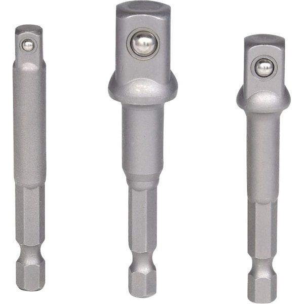 Hex-skaft til firkantet skaft adapter, borr/skrutrekker adapter skaft 1/2 (73mm)