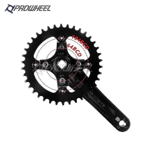 Prowheel Vevarm Square Hole MTB-cykel 104bcd 170mm 175mm Deckas Kedjekrans Mountain Bike 30t 32 34 36 38 40t 1x 2x 1 2 Växlar