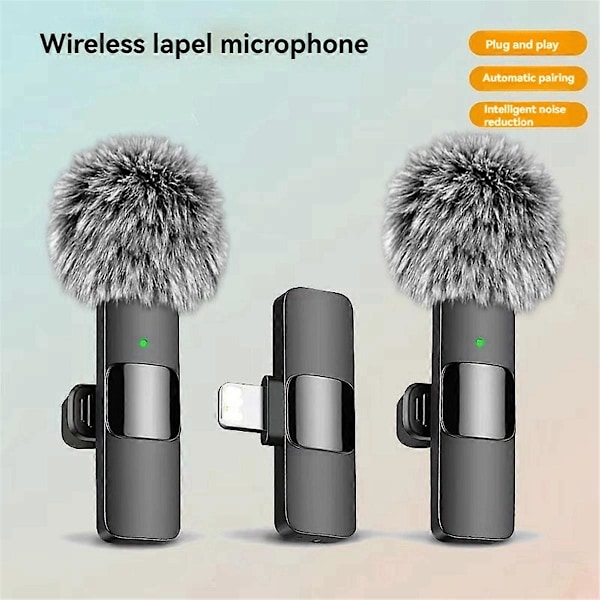 K9 Plug-and-Play Trådløs Mikrofon for Videoopptak, Intervjuer