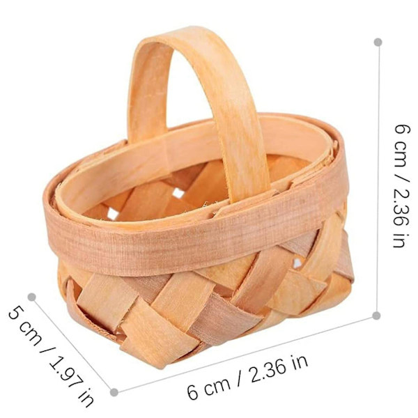 8 stk Mini Vevde Kurver med Håndtak for Gaveposer Håndverk Dekor Fotorekvisitt Wuqx