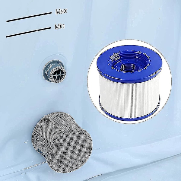 4-pak Hot Tub/Clever Spa Kompatible Filterpatroner med Gevind til Span1407535/filter til Mspa, til Spa Pool Filter Vedligeholdelseskit_(Guangua