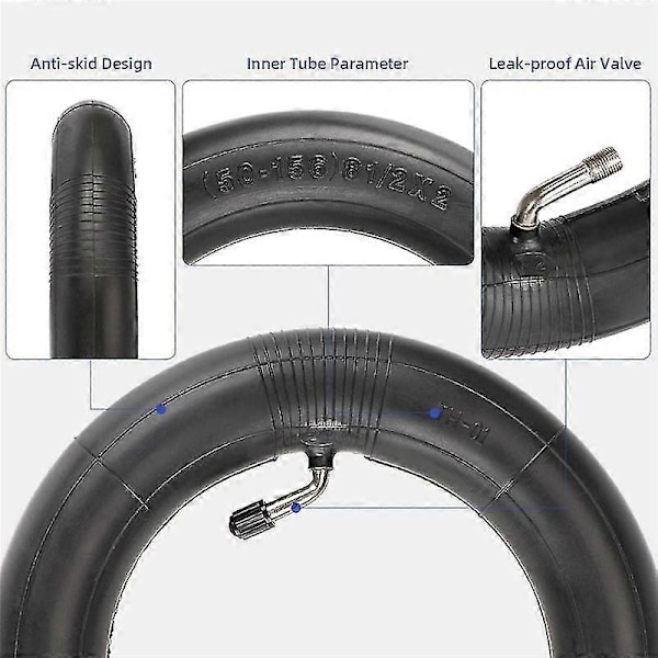 8,5 tum Innertube Bakhjul Böjt Ventil 50/75-6.1 Bakdäck 8 1/2 X2 För V2 Pro 1s