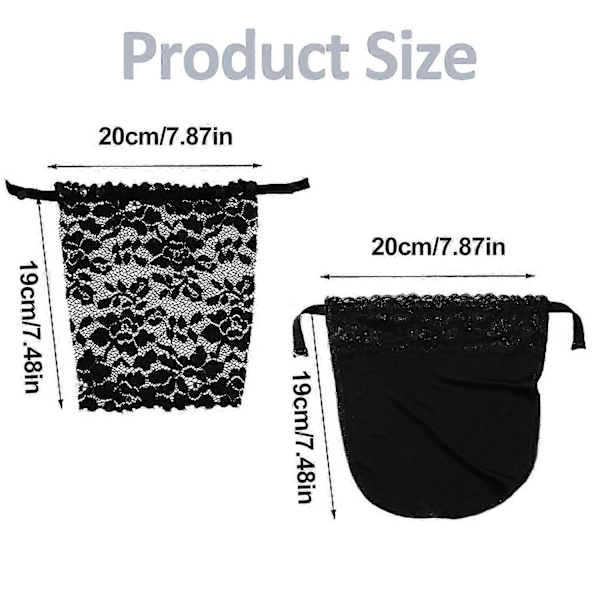 4 st Spets Privat Inbyggd BH, Justerbar Dam Clip-on Mock Camisole BH Spetsöverlägg Blygsamhetspaneler Väst, Spets Anti Peep Osynlig BH Väst för L