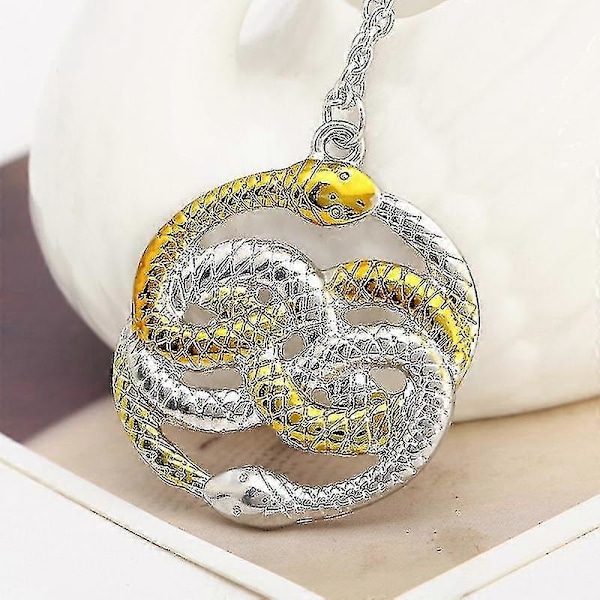The Neverending Story Halskæde Never Ending Auryn Ouroboros Slanger Uendelighedsknude Vedhæng Amulet Guld Mode Smykker