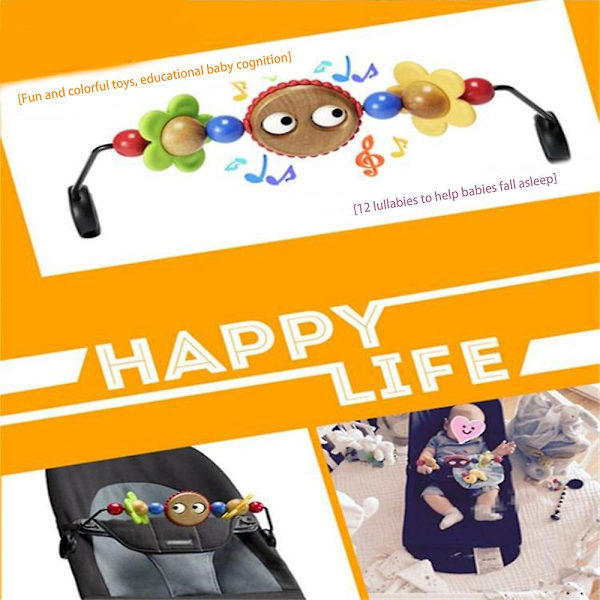 Coax Baby Automatisk Vuggende Baby Gyngestol Beroligende Legetøj Baby Seng Vedhæng Musik Baby Læringslegetøj