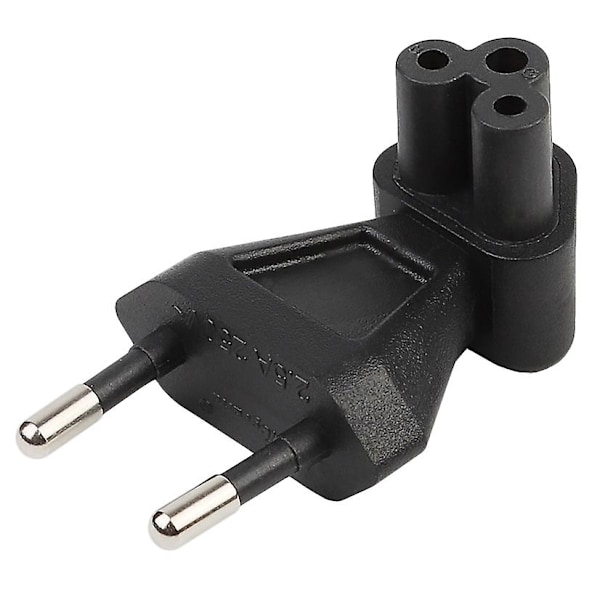 2-polet EU hann til IEC 320 C5 hunn AC-adapter med 2,5A sikring, EU industriell strømkonverter