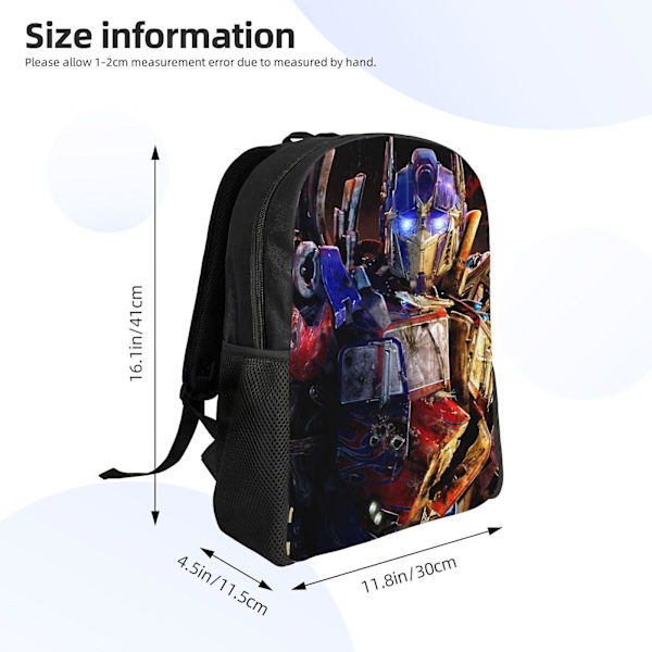 v16 Transformers Ryggsäck Skolväska Barn Ryggsäck Casual Daypack För Pojkar Flickor