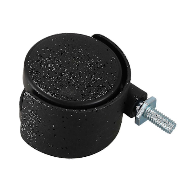 5 stk. 6mm gevindstang 40mm dobbelthjul roterende hjul sort