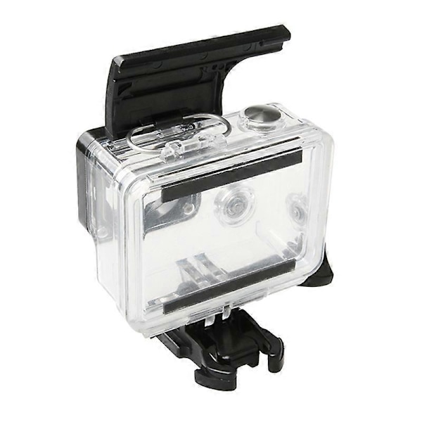 Til Gopro HERO4 / 3+ Sports Action Kamera Vandtæt Hus ABS Plastik Bagdør Klips Lås (Sort)
