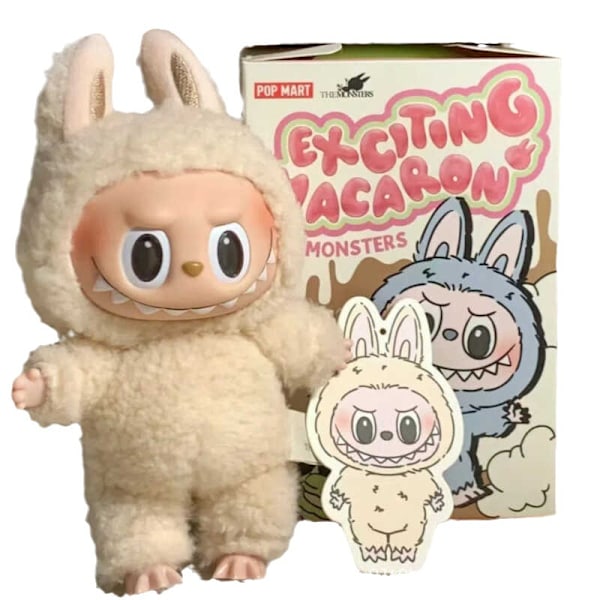 1 st POP MART LABUBU The Monsters Spännande Macaron Plyschdockor Figur Leksaker Överraskningsboxar (Färg Slumpmässig)