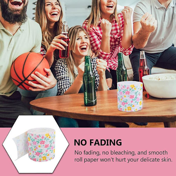 WC-paperi 2 rullaa, hauska kukallinen WC-paperi, värillinen painettu WC-paperi matkalle, leirintäalueelle, kylpyhuoneeseen ja kotiin