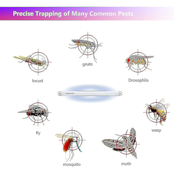4 stk 8W Fluesnapper Pærer 12 Tommer - T5 8 Watt UV Rør For 16W Fluesnapper/Insekt Zappere-af