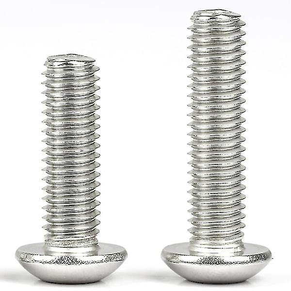 100 kpl, 304 ruostumattomasta teräksestä valmistettuja painonappipäisiä kuusiokoloavaimia, M6*16mm