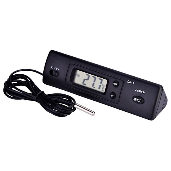 Digital LCD-termometer, elektronisk termometermätare, temperaturgivare, trådbunden givare för kylskåp, sovrum