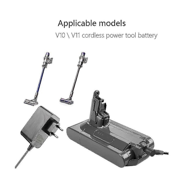 Laddare för V10 V11 V15 Sv12 Sv15 Dammsugare Ersättningsladdningskabel Batteri Strömadapter 30.45v