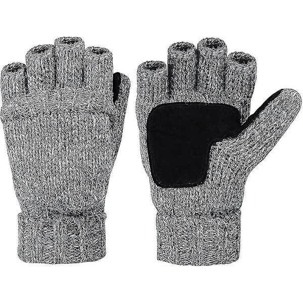 Gloves Warm Wool Mittens Mitten Gray