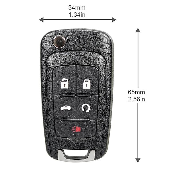 Fjernkontroll Nøkkelhus Deksel Bytte for Chevrolet Camaro Malibu 2010-2016 for Opel Astra Insignia