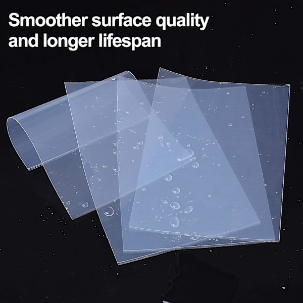 3 stk Fep-utløserfilm 200x140x0,15 mm for UV 3D-skrivere, LCD SLA-harpiks, med 1 stk erstatningsplast