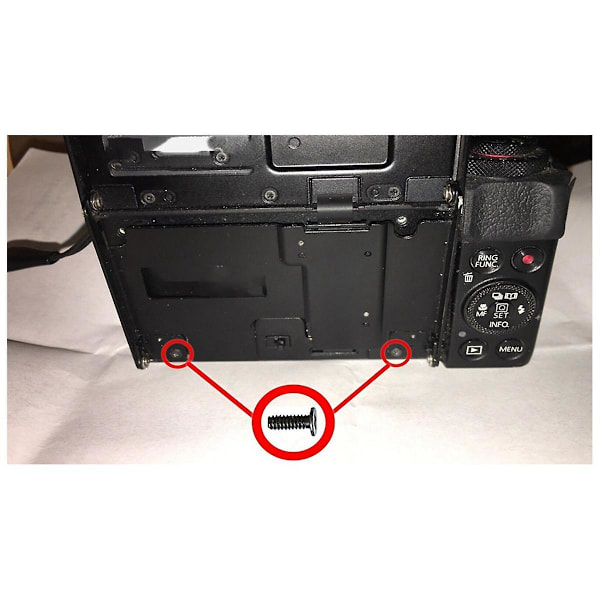 2 kpl G7X:lle, G7X Mark II G7X2 LCD-näytön kiinnitysteline kääntöruuvi ja ruuvimeisseli