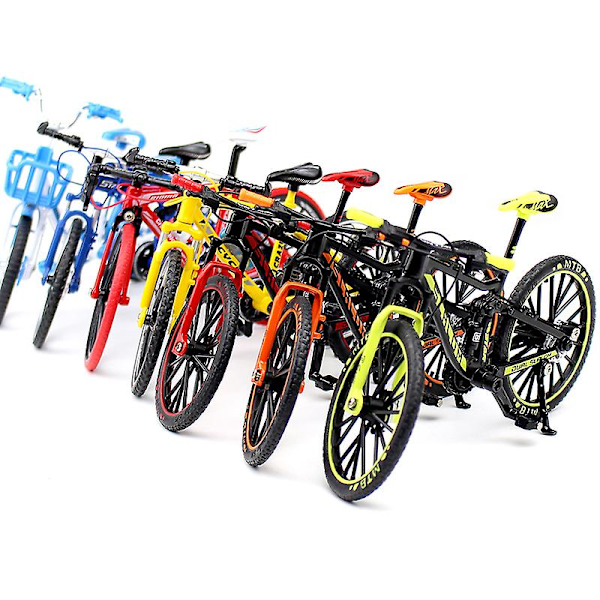 Mini Cykelmodell Leksak Alloy Plast Downhill Mountain Bike Leksaker Presenter För Pojkar Ny
