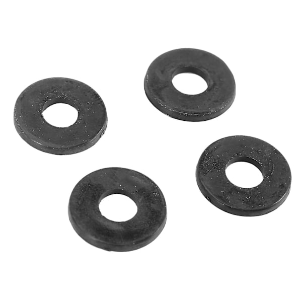 M4 X 10mm X 1mm Svarta Nylonpläterade Brickor Distanser Fästelement 100st
