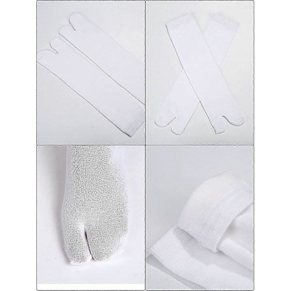 6 Par Unisex Tabi Flip Flop Strumpor Geta Strumpor Bomullsdelade Tåstrumpor