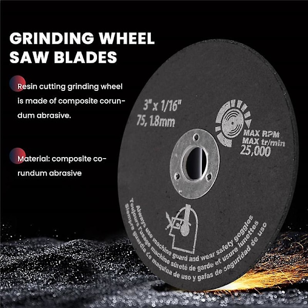 15 st 3 tum 75 mm kapskiva harts skärdisk fibers cirkelsågblad för metallskärning 75X1.