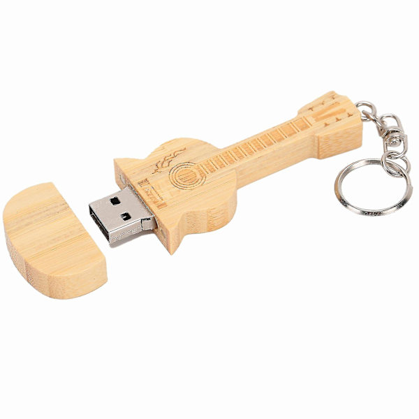 Gitarr USB-minne 32GB - Bärbar träminnespinne för datordelar (Modell: CM1001)