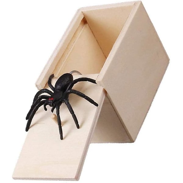 1 stk Tre Mischief Spider Scare Box Spøk Leke Kom Til Livet Morsom Overraskelse