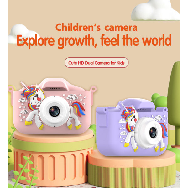 Barnfotokamera, 1080P HD-video Barnfotokamera, Barnleksaker Kameraleksaker för pojkar och flickor, Födelsedagspresenter med 32G SD-kort