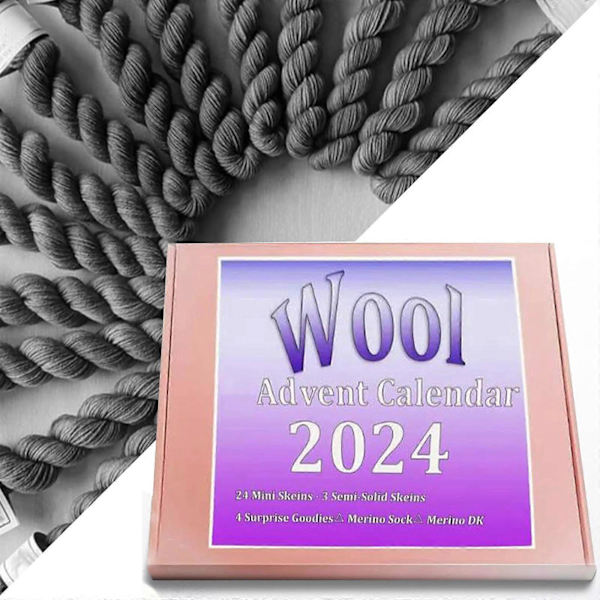 Skönhetsadventskalender 2024 Ull Adventskalender 2024 Julgarn Adventskalender 2024 Stickmarkörkalender Present Till Stickaren Jul Adventskalender